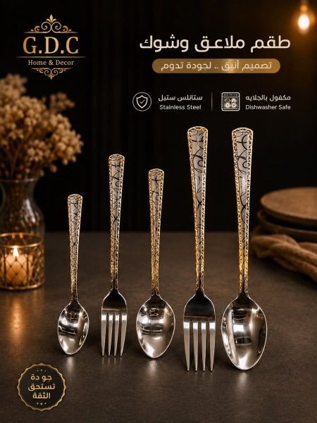 طقم ملاعق وشوك فكتوريا - 30 قطعة